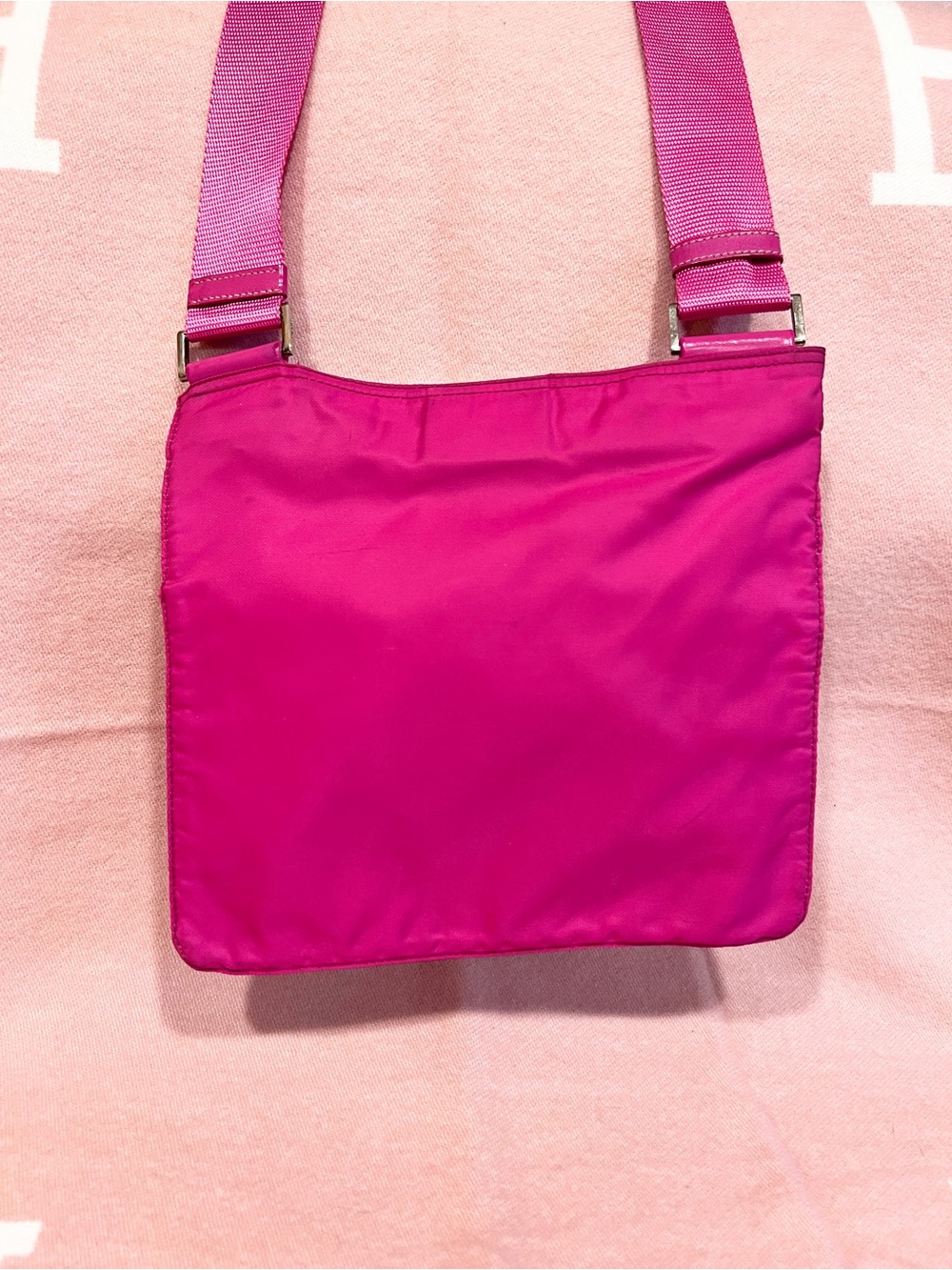 PRADA⭐️Authentic! Hot Pink Nylon Crossbody or shoulder Bag! - Picture 6 of 13